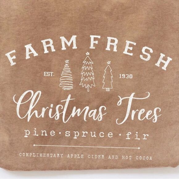 NWT Wool + Pepper Co. Farm Fresh Christmas Trees Crewneck Sweatshirt - Picture 1 of 10